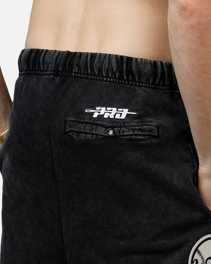 Pro Standard New York Yankees Raffia Shorts Black Acidwash