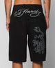 Ed Hardy Dragon Jorts Black