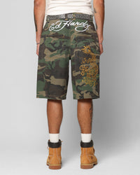 Ed Hardy Dragon Jorts Camo
