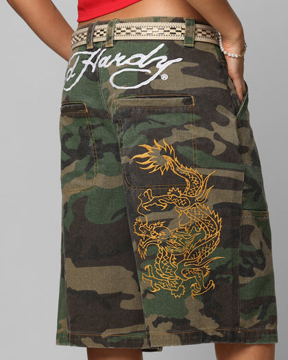 Ed Hardy Dragon Jorts Camo