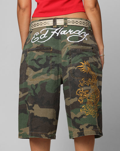 Ed Hardy Dragon Jorts Camo
