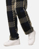 XXIII Textured Weave Pants Blue/Black/Yellow