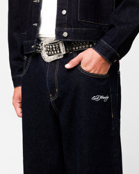 Ed Hardy Wide Leg Jeans Indigo Denim