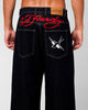 Ed Hardy Wide Leg Jeans Indigo Denim