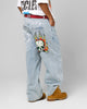 Ed Hardy Wide Leg Skull Jeans Light Blue