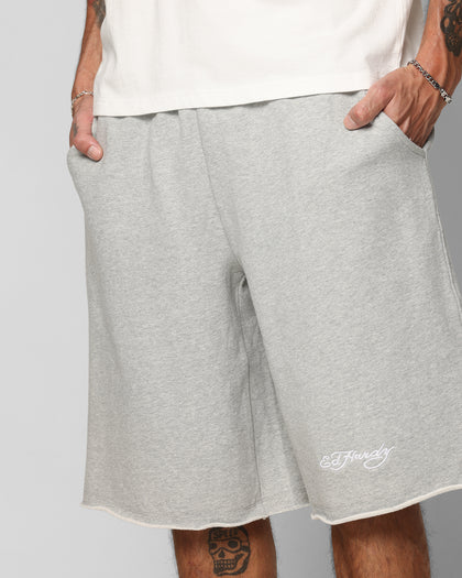Ed Hardy Baggy Fleece Shorts Grey Marle