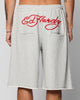Ed Hardy Baggy Fleece Shorts Grey Marle
