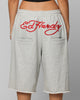 Ed Hardy Baggy Fleece Shorts Grey Marle