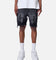 MNML Flame Denim Shorts Washed Black
