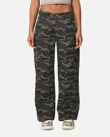 XXIII Women's Camo Wide Leg Jeans Camo