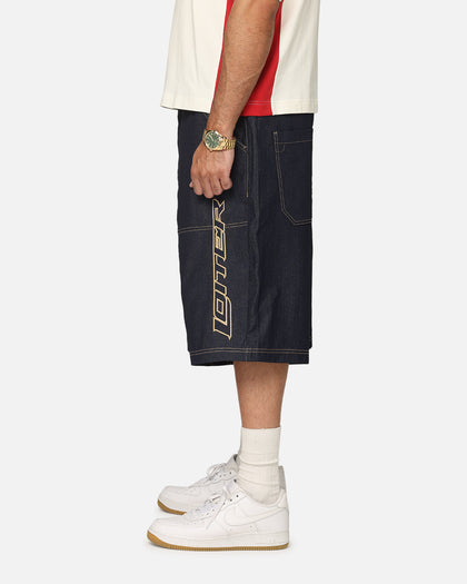 Loiter Motor Denim Shorts Indigo
