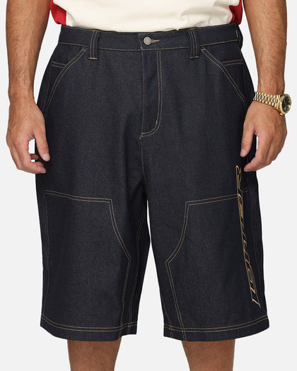 Loiter Motor Denim Shorts Indigo