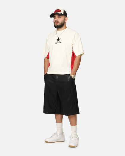 Loiter Motor PU Leather Shorts Black