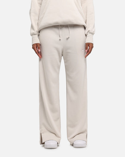 Nike Women's Sportswear Phoenix Fleece High Waisted Wide Leg Sweat Pants Lt Orewood Brown/Sail