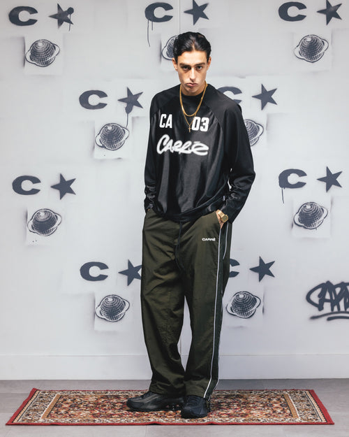 Carre Rally Panelled Nylon Joggers Khaki