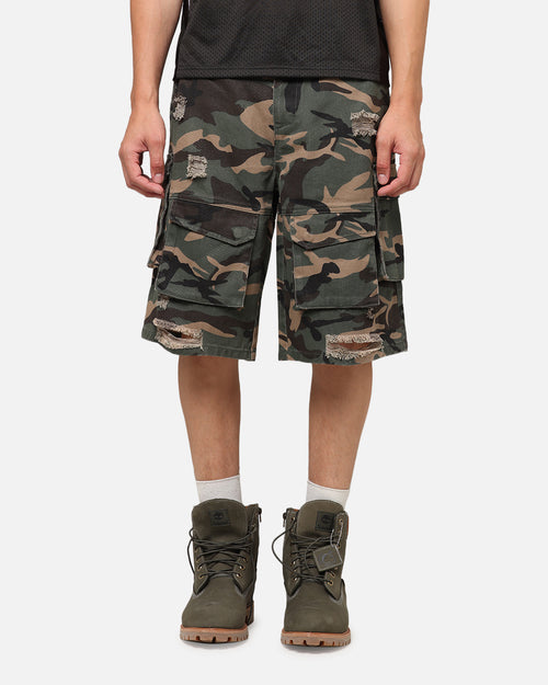 The Anti Order Artillery Baggy Cargo Shorts Woodland Camo