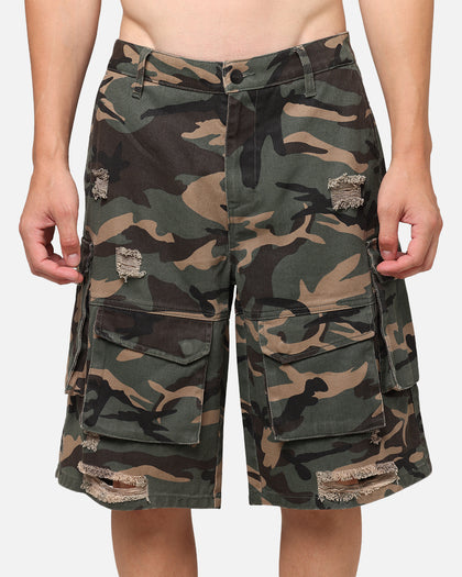 The Anti Order Artillery Baggy Cargo Shorts Woodland Camo