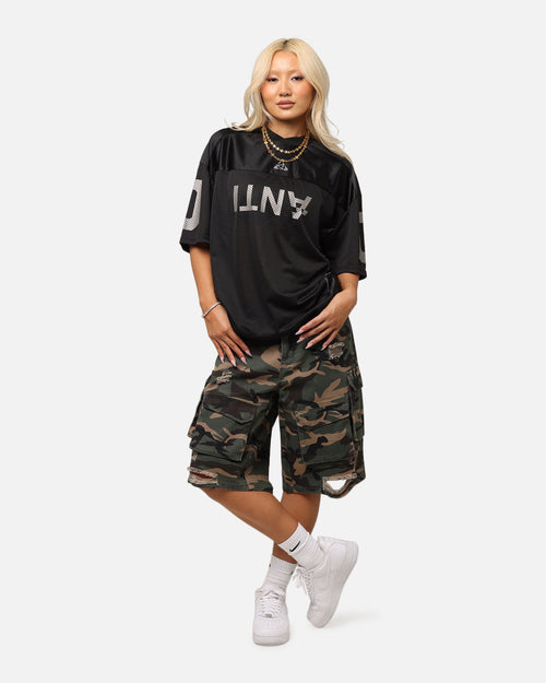 The Anti Order Artillery Baggy Cargo Shorts Woodland Camo