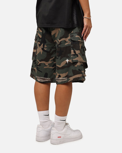 The Anti Order Artillery Baggy Cargo Shorts Woodland Camo