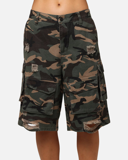 The Anti Order Artillery Baggy Cargo Shorts Woodland Camo