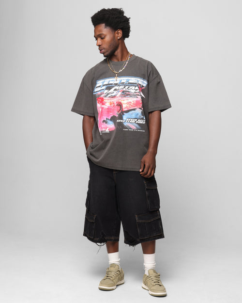 Loiter Collateral Cargo Shorts Black Wash