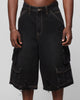 Loiter Collateral Cargo Shorts Black Wash