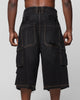 Loiter Collateral Cargo Shorts Black Wash