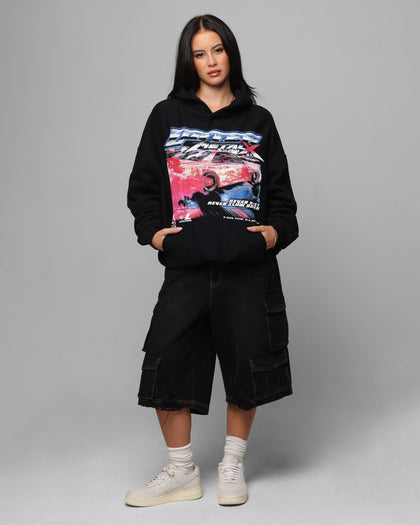 Loiter Collateral Cargo Shorts Black Wash