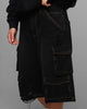 Loiter Collateral Cargo Shorts Black Wash