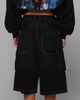 Loiter Collateral Cargo Shorts Black Wash