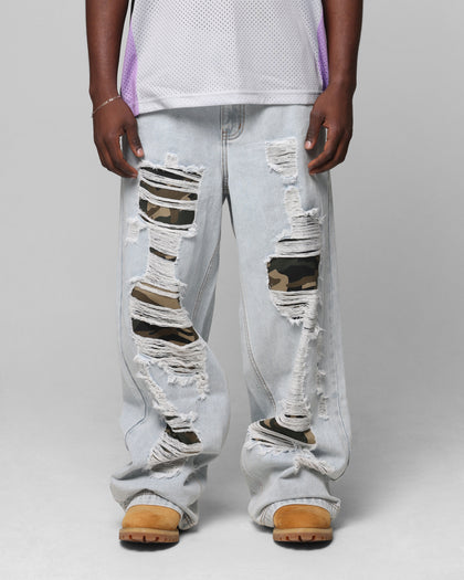 Loiter Collateral Distressed Jeans Denim Camo