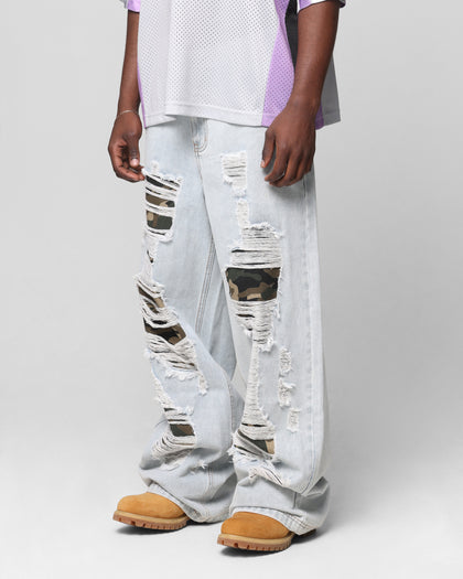 Loiter Collateral Distressed Jeans Denim Camo