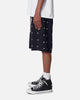 MNML All Over Button Shorts Black