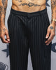 Carre Atlas Wide Leg Pants Black Pinstripe