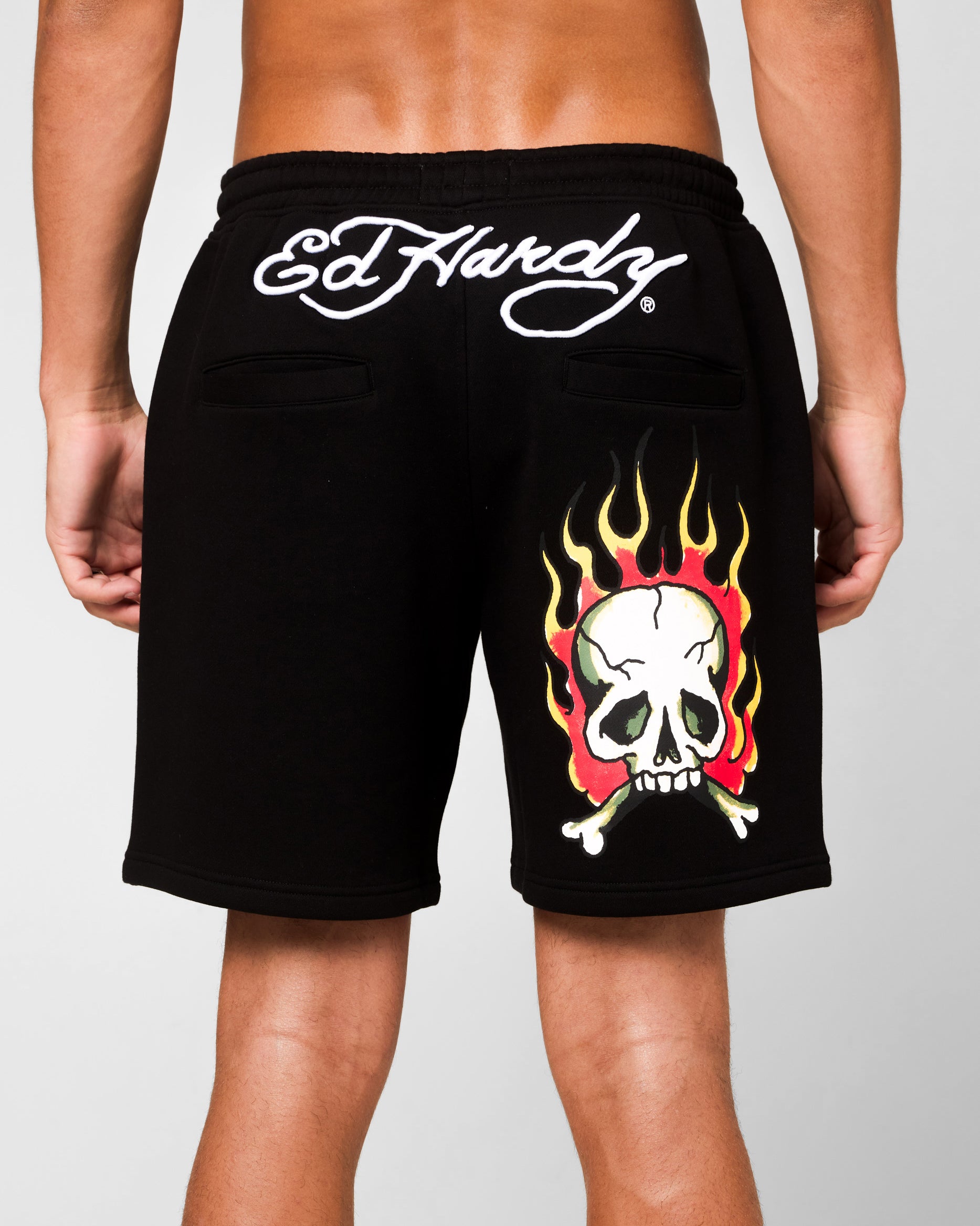 Ed Hardy Skull Fleece Shorts Black | Culture Kings