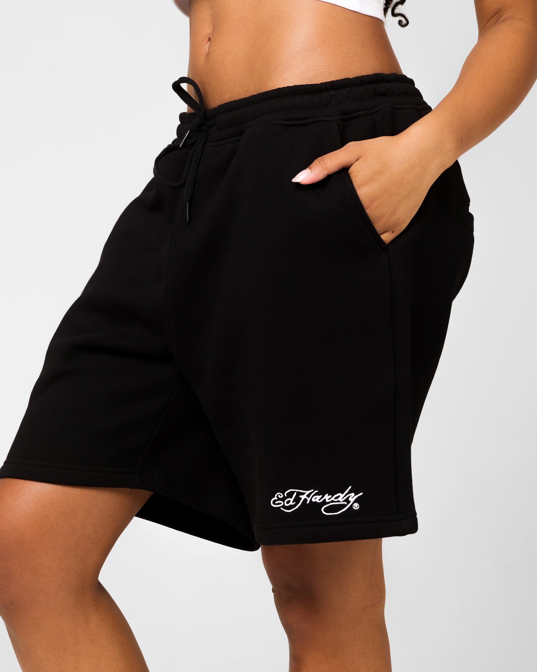 Ed Hardy Skull Fleece Shorts Black | Culture Kings
