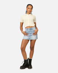 X-Girl Women's Gordon Skirt Washed Blue