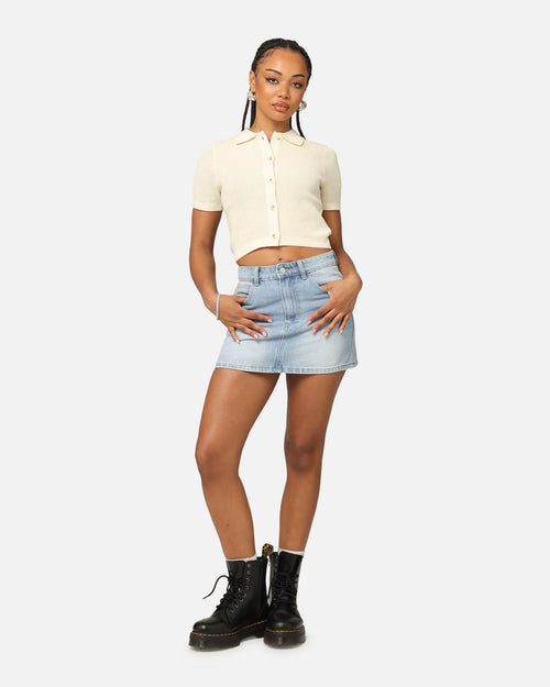 X-Girl Women's Gordon Skirt Washed Blue