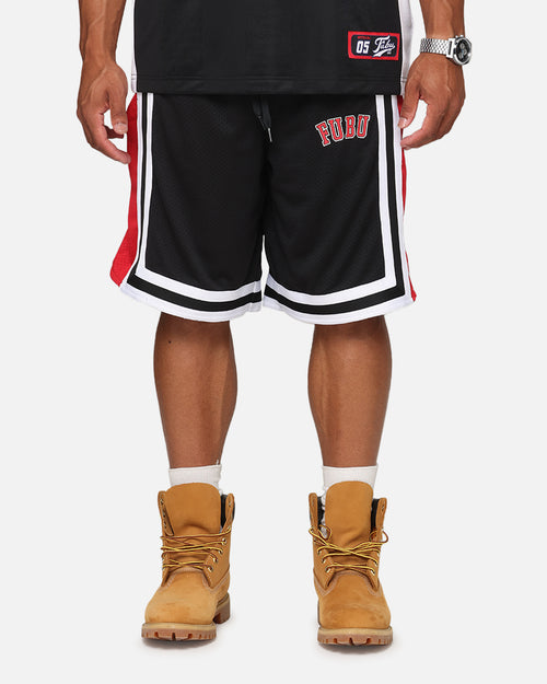 Fubu College Mesh Shorts Black/Red/White