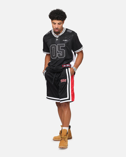 Fubu College Mesh Shorts Black/Red/White