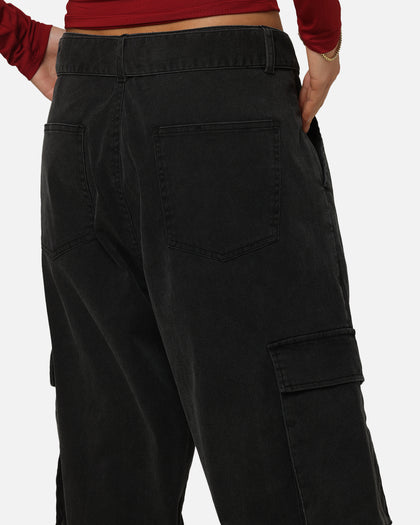 XXIII Tie Up Cargo Pants Washed Black