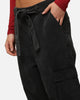 XXIII Tie Up Cargo Pants Washed Black