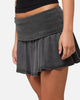 XXIII Women's Rib Mini Skirt Washed Black
