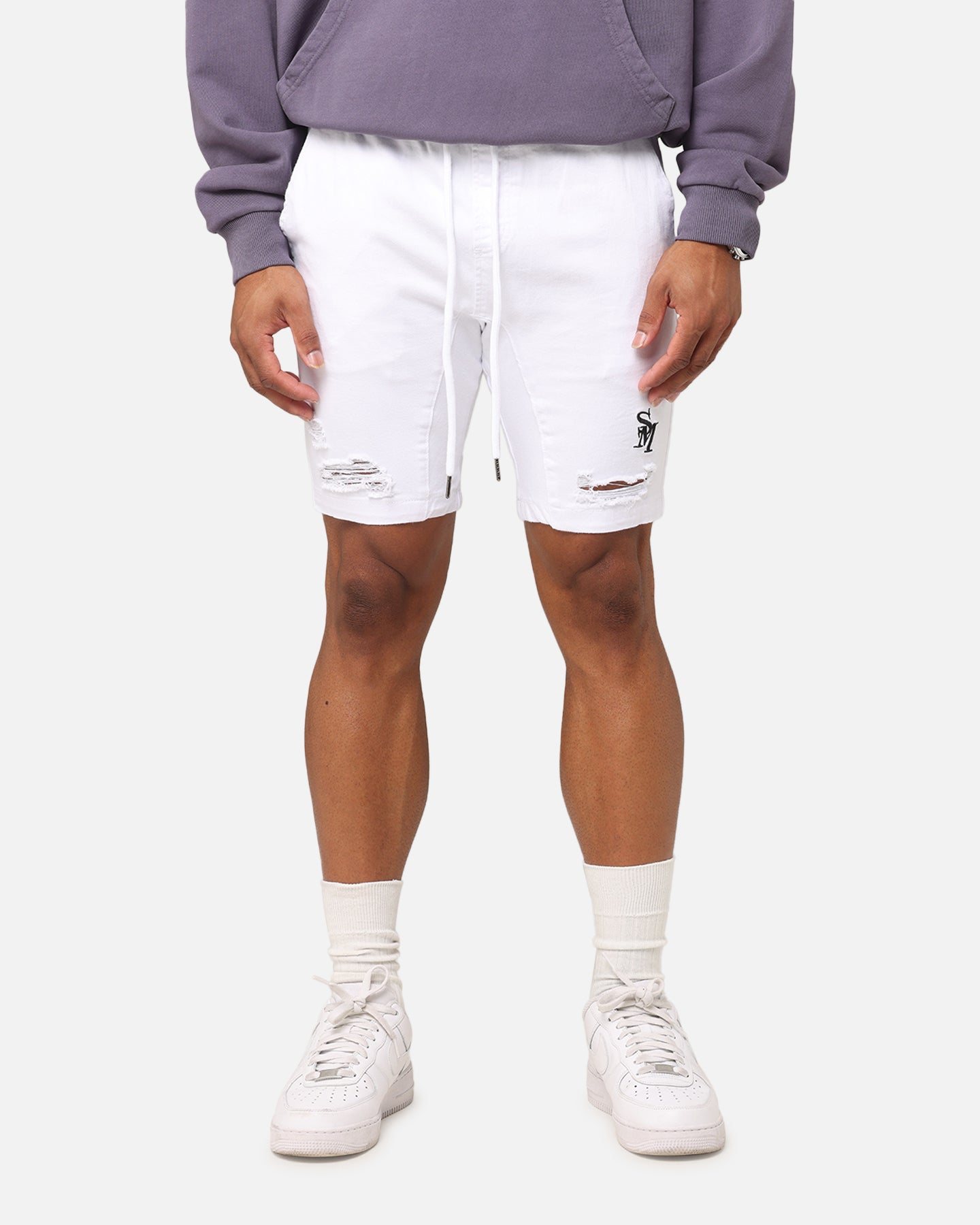 Saint Morta Annex V2 Denim Shorts White | Culture Kings