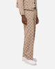 XXIII Checker Board Denim Jeans Tan