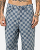 XXIII Checker Board Denim Jeans Blue