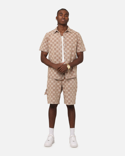 XXIII Checker Board Jort Tan