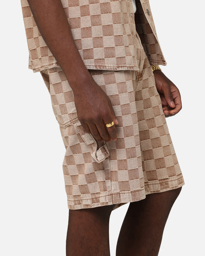 XXIII Checker Board Jort Tan