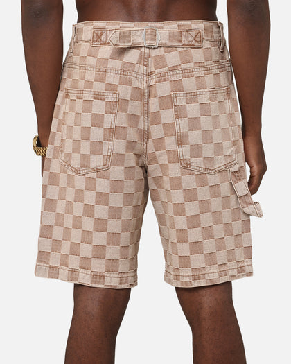 XXIII Checker Board Jort Tan