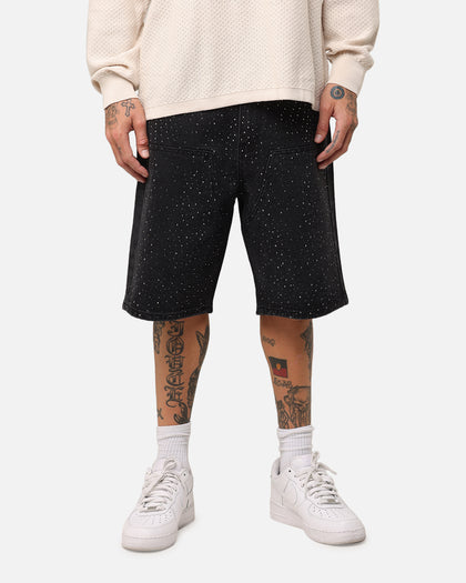 XXIII Diamond Buckle Back Jorts Black